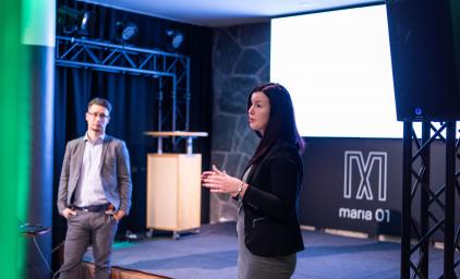 Company from batch 2 of Nordic Scalers presenting their results for batch 3 in Helsinki 2018