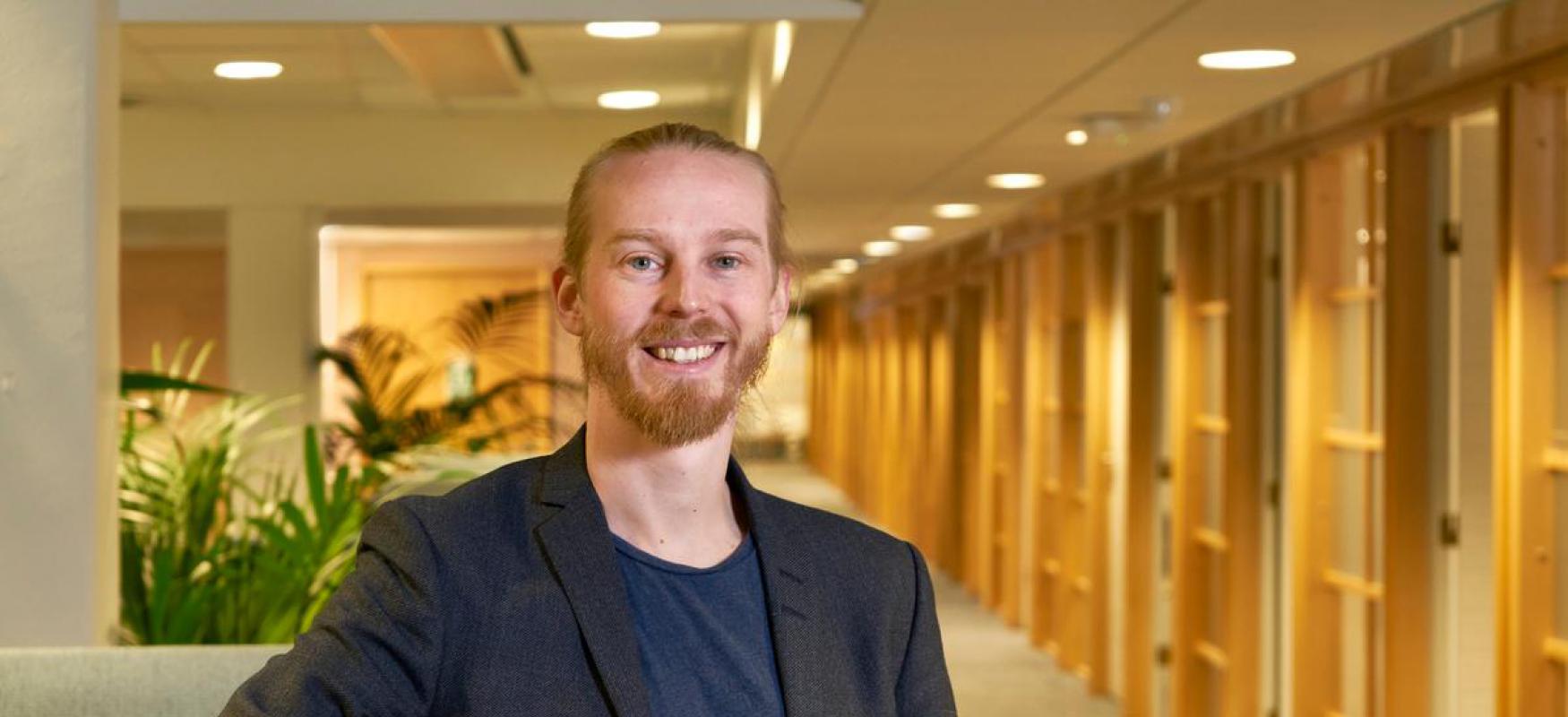 Portrait of Magnus Buer in Nordic Innovation's offices.
