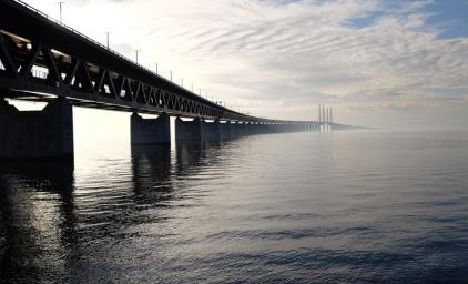 The Öresund Bridge connecting Sweden and Denmark.