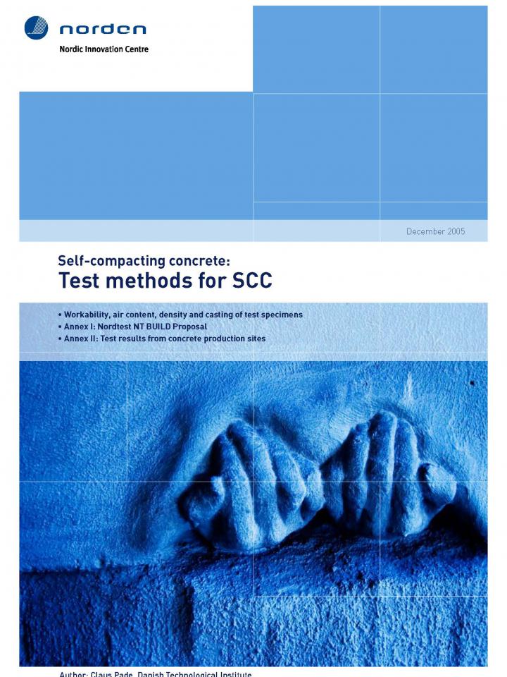 Front page of the publication Test Methods for SCC.