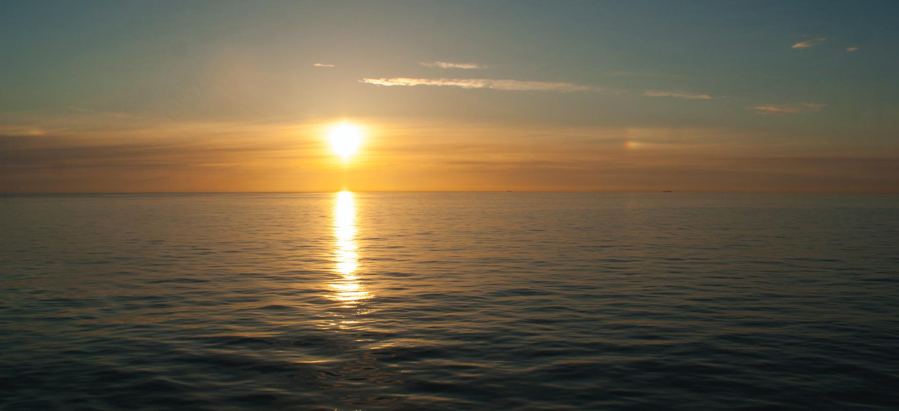 View of a sunset over the ocean