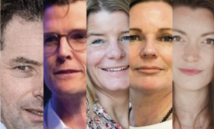 Profile pictures of the five speakers at the Circular webinar on 11 may 2020.